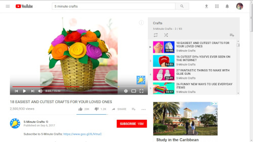 5 Minute Crafts webpage